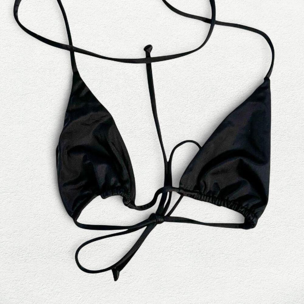 Noemi Triangle Black Bikini Top - Large